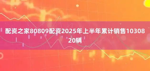 配资之家80809配资2025年上半年累计销售1030820辆