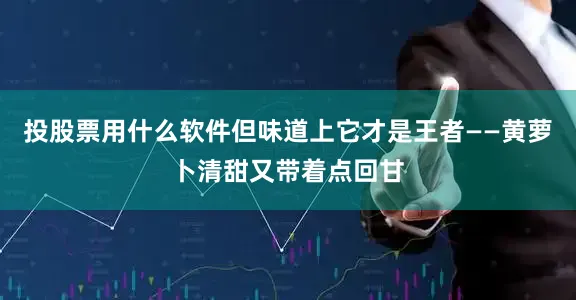 投股票用什么软件但味道上它才是王者——黄萝卜清甜又带着点回甘