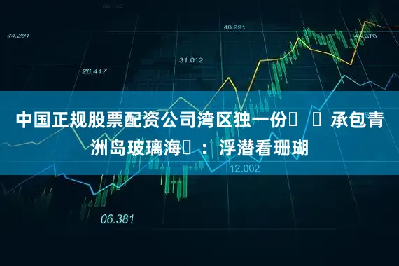 中国正规股票配资公司湾区独一份✅ ‌承包青洲岛玻璃海‌：浮潜看珊瑚